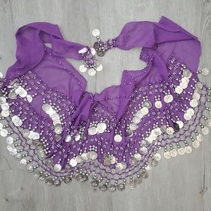 Belly Dancing Hip Skirt Purple